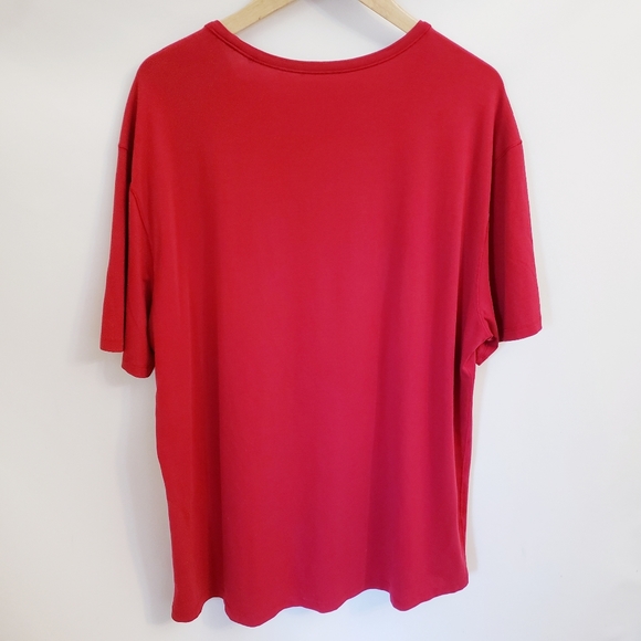 Lululemon Men's Red Scoop Neck Athletic Tee - Picture 3 of 6